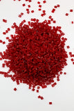 Shiny Bright Red Cylindrical Pellets